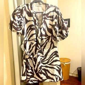 Faithfull the Brand - Zebra Print mini dress - XS/Size 2/AUS 6